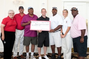 YouthQuest presents $5,000 check to Freestate ChalleNGe Academy at 2012 charity golf tournament