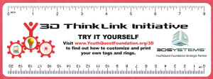 YouthQuest 3D ThinkLink ruler/bookmark