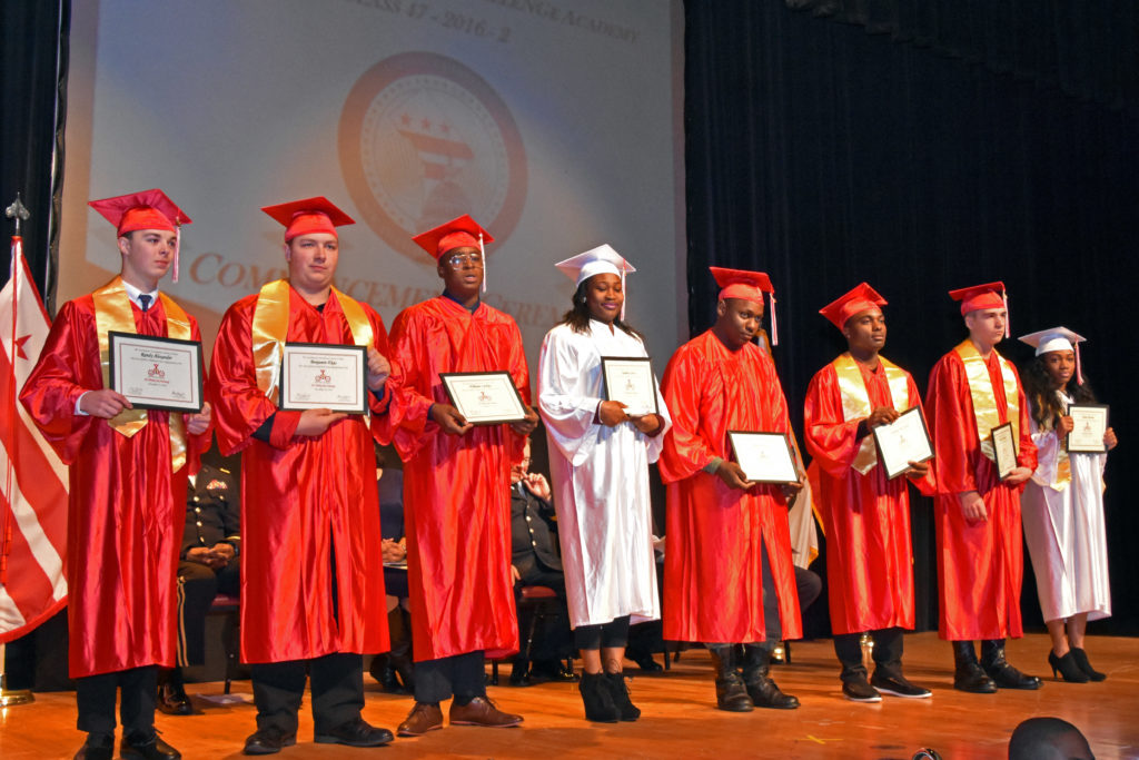 3D ThinkLink students graduate from Capital Guardian Youth ChalleNGe Academy on December 12, 2016 at the University of the District of Columbia