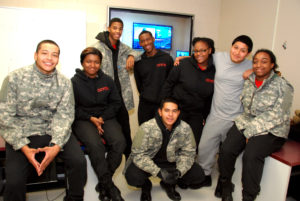 Dalonta Crudup (third from left) with other members of the first 3D ThinkLink class at Capital Guardian Youth ChalleNGe Academy in 2013