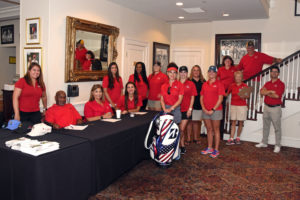 Tournament volunteers at YouthQuest's charity golf tournament, August 7, 2017