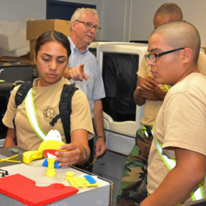 David Antol, Coordinator for Applied Technology Programs at Harford Community College, led a Vocational Orientation tour of the school's 3D printing lab for our 3D ThinkLink students from Maryland's Freestate ChalleNGe Academy