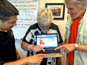 YouthQuest Operations Manager Juan Louro, President Lynda Mann and Communications Director Steve Pendlebury send Drucker Prize semifinal round submission