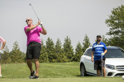 Players at YouthQuest golf tournament at Trump National Golf Club, Washington, DC August 5, 2019