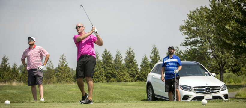 Players at YouthQuest golf tournament at Trump National Golf Club, Washington, DC August 5, 2019